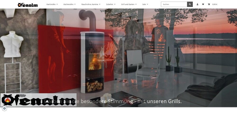 Ofenalm Grill und Ofen Webdesign Onlineshop Referenz