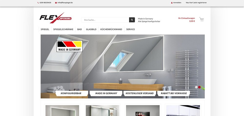Flexspiegel Spiegel Referenz IT-Schober Webdesign Onlineshop