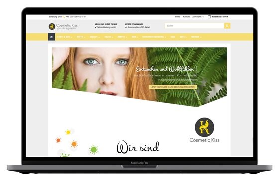 IT-Schober Referenz cosmetickiss.de JTL-Shop Webdesign Onlineshop