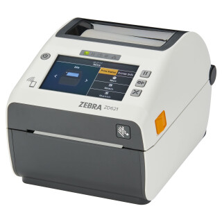 Zebra ZD621d Healthcare, 12 Punkte/mm (300dpi), Disp. (Farbe), RTC, USB, USB-Host, RS232, BT (BLE), Ethernet, weiß