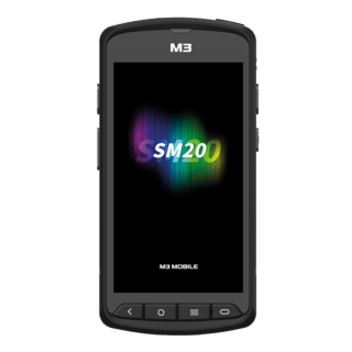 M3 Mobile SM20x, 2D, SF, USB, BT (5.1), WLAN, 4G, NFC, GPS, Disp., GMS, RB, schwarz, Android